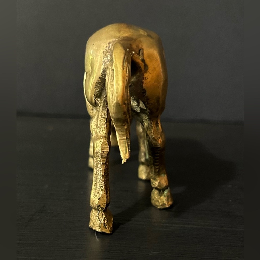 Vintage Brass Horse Figurine, 5.25x2.75x1.25 - Picture 3 of 4